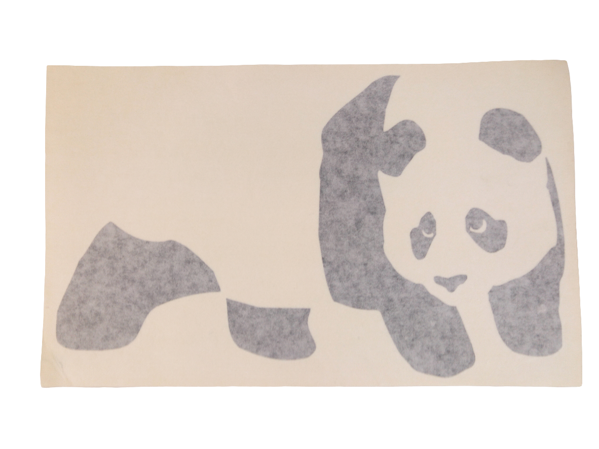 Enjoi Panda Black White 12" x 7.5 (Large) Vintage NOS Die-Cut Sticker