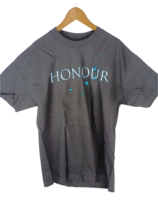 Black Scale Honour Black Teal White Mens Large S/s Shirt