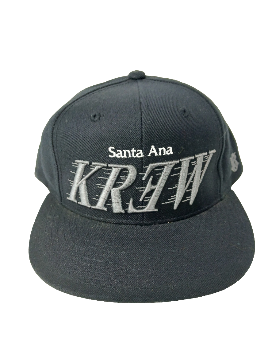 Kr3w Santa Ana Black Silver White Vintage NOS Snapback Hat