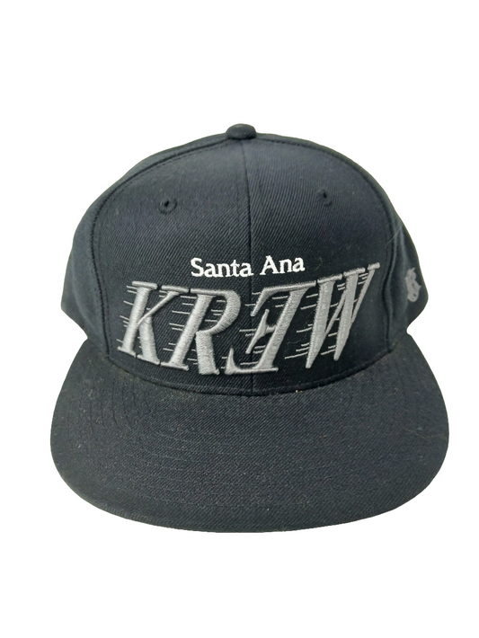 Kr3w Santa Ana Black Silver White Vintage NOS Snapback Hat