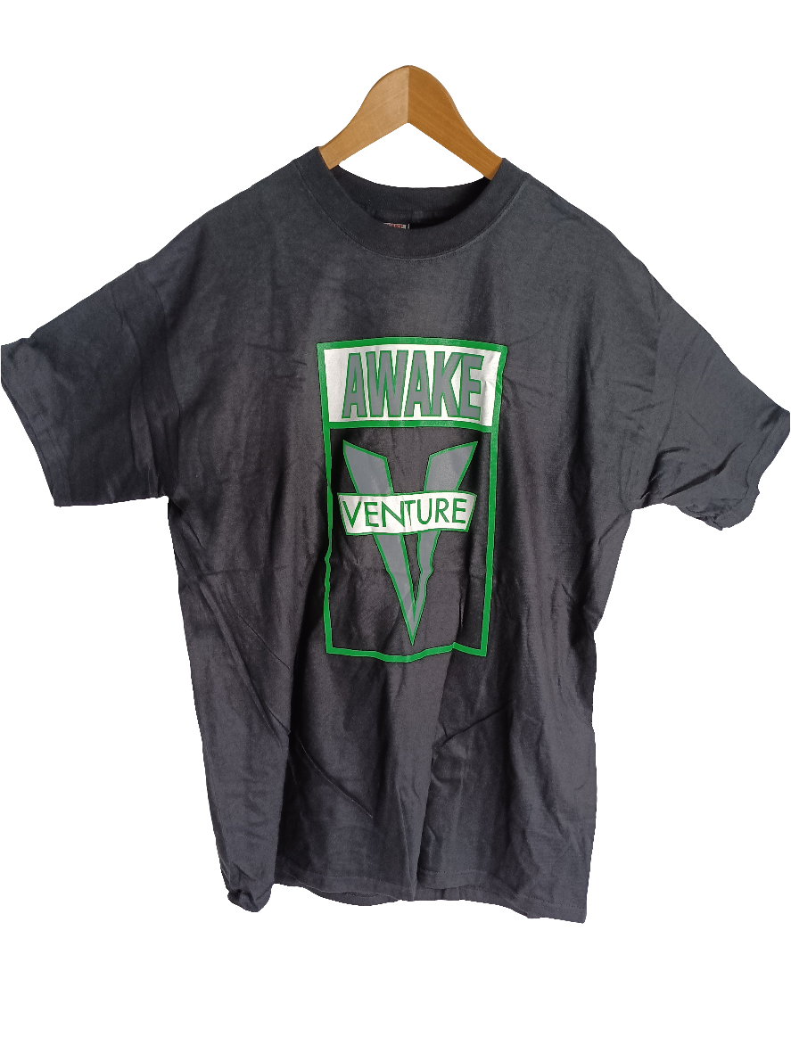 Venture Awake Black Silver Green White Size Large S/s Shirt
