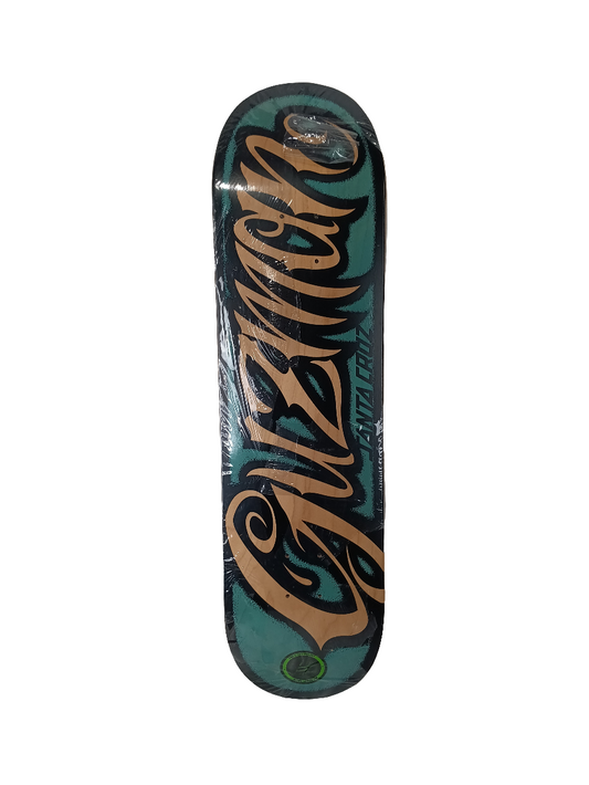 Santa Cruz Emmanuel Guzman Black Blue Woodgrain Size 8.3 Vintage NOS Deck