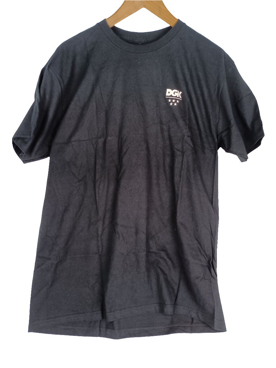 DGK Stars Logo Black White Size Large S/s Shirt