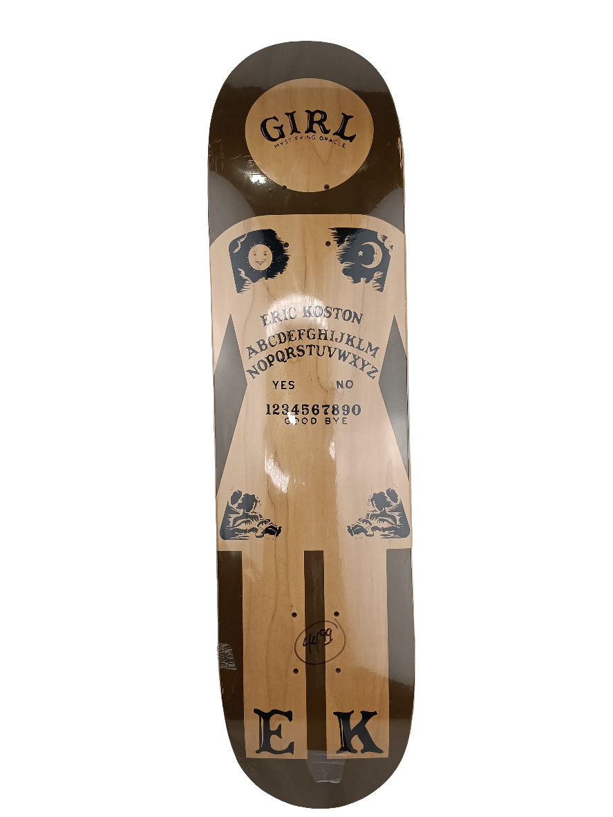 Girl Eric Koston Ouija Board Graphic Brown Blank Black Size 7.625 Skat western skate co