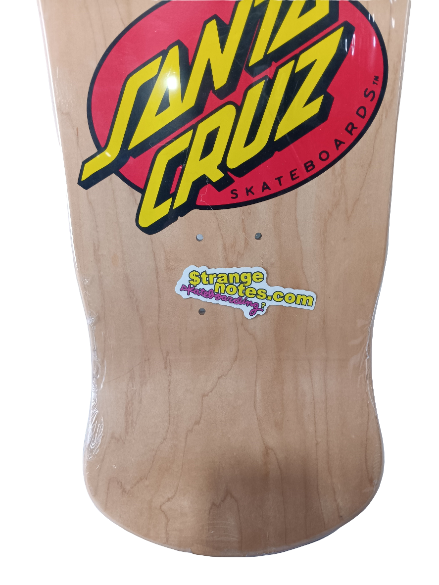 Santa Cruz Rob Roskopp Face 2 Natural Woodgrain Green Red Size 9.9" X 30.8" Vintage Reissue Deck