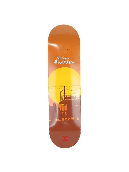 Chocolate Kenny Anderson Sunset Series Tan Orange Yellow Size 8.1" Vintage NOS Deck