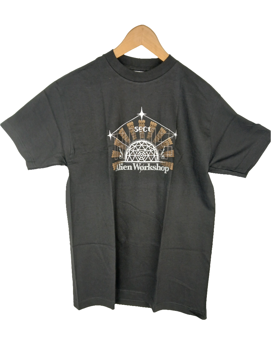 Alien Workshop Sect Mandala Black Silver Gold Mens Size Medium S/s Vintage Shirt