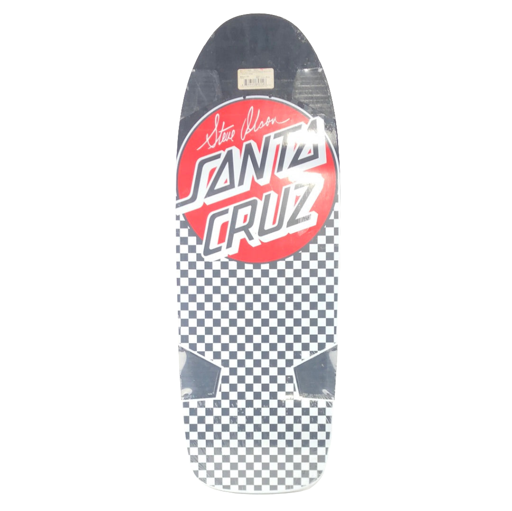 Santa Cruz Steve Olson Checker Black White Red Reissue Deck 2009 Santa Cruz Steve Olson Checker Black White Red Reissue Deck 2009