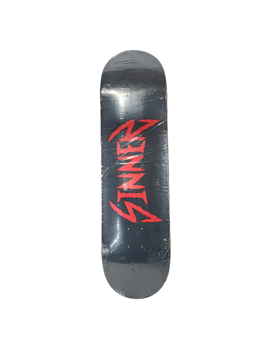 Life Extension Sinner Black Red Size 8.5" Vintage NOS Deck