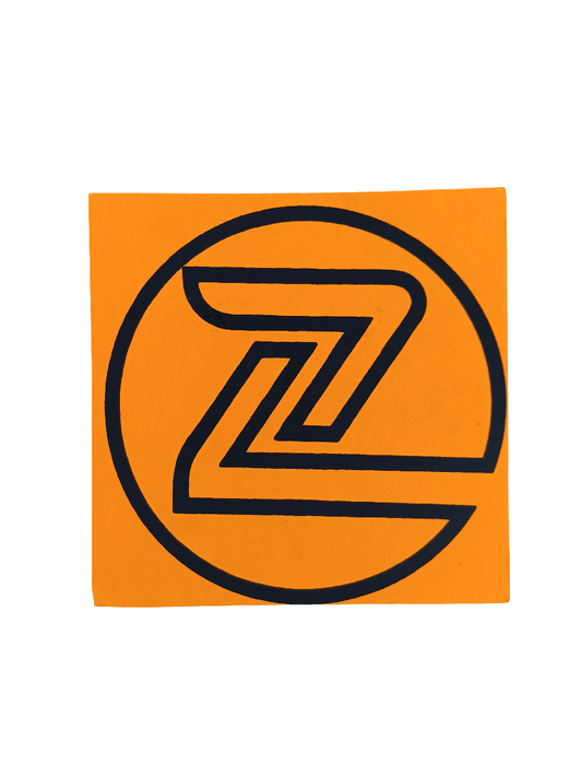 Z-Roller Z Logo Black Orange Size 4.1" X 4.5 Vintage NOS Sticker