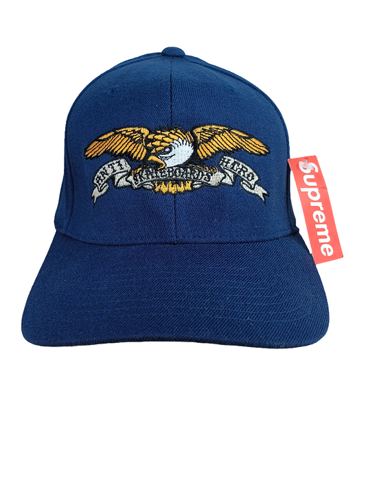 Anti-Hero Eagle Gold Blue Vintage NOS Flexfit Hat