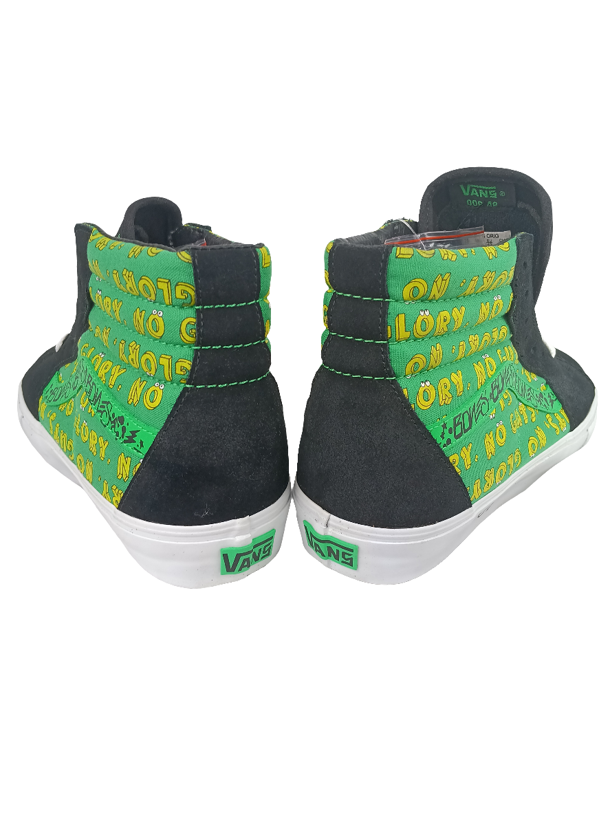 Vans Sk8Hi S Original Wtaps/No Guts No Glory Ke Black Green Size US Mens Size 11 Shoes