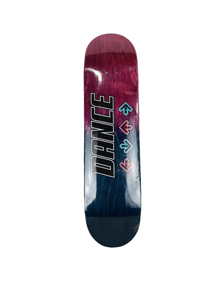 Dance Directional Arrows Fade Blue Pink Black Size 8.125 Vintage NOS Deck