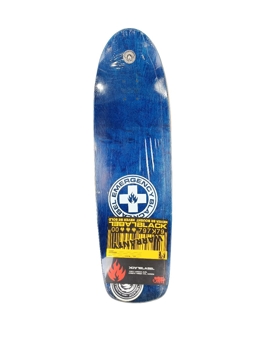 Black Label Emergency Neil Blender Size 9.75 Vintage NOS Shaped Deck