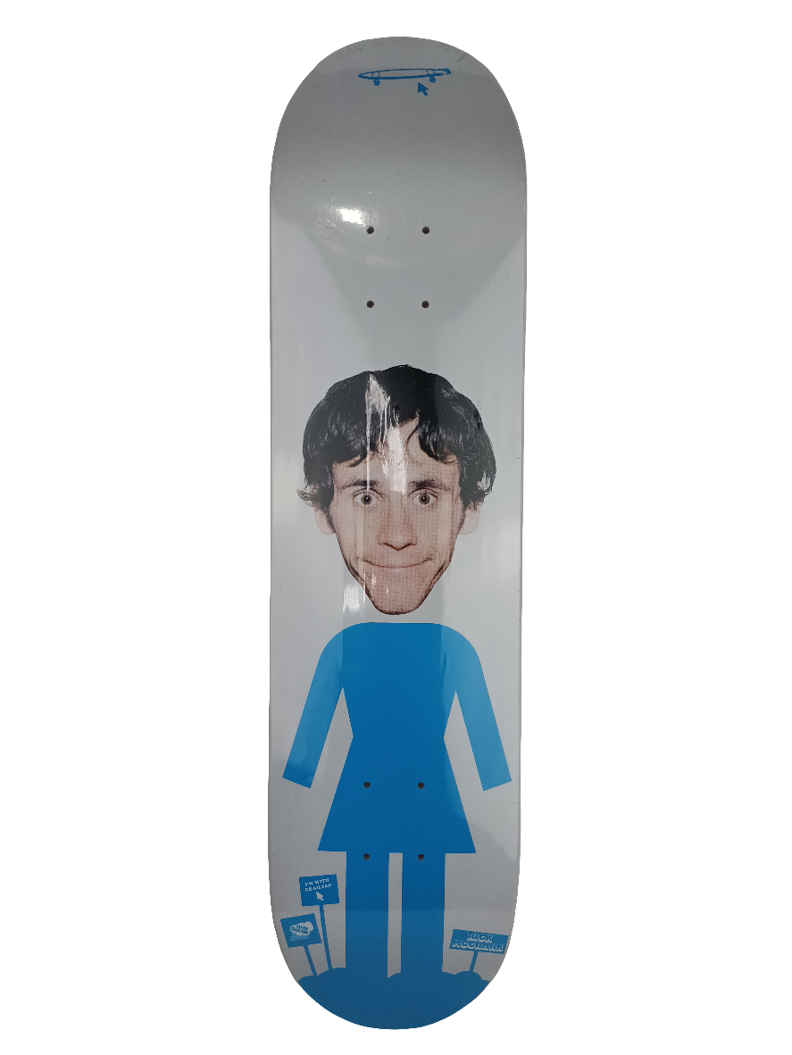 Girl Rick Mccrank Im With Crailtap White Blue Black 7.625 Vintage NOS Deck