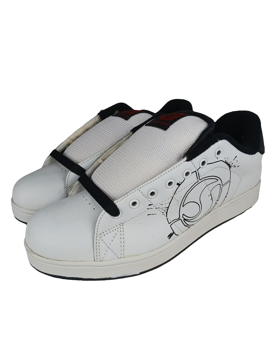 DVS Revival Splat Smu Jr White Black Leather US Mens Size 9.0 Shoes