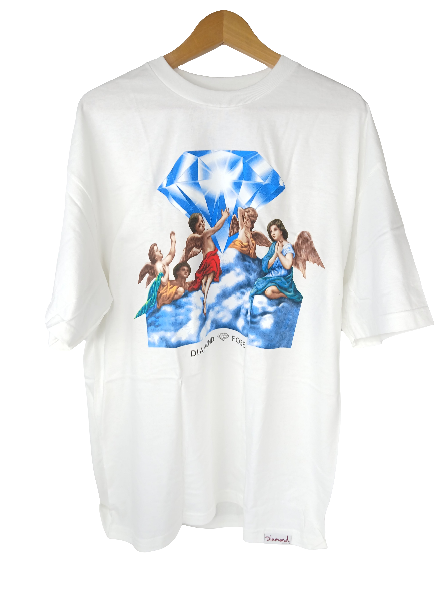 Diamond Forever Angels White Blue Multi Size XL S/s Shirt