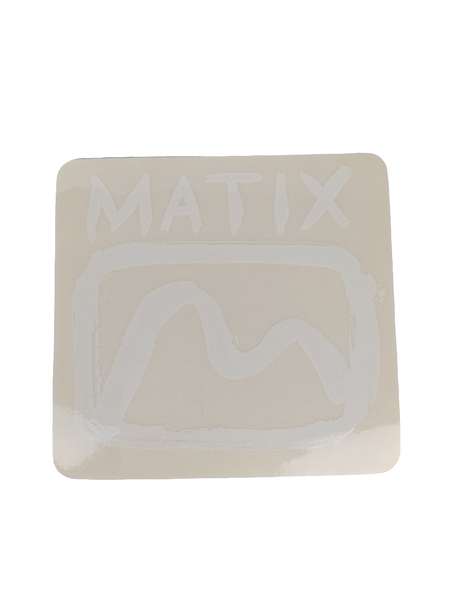 Matix Clear White Size 5.5" X 5.7" Vintage NOS Sticker