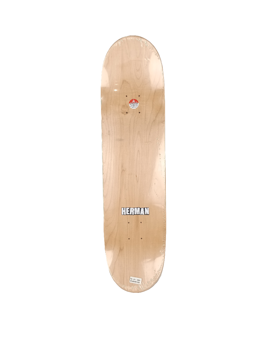 Baker Bryan Herman Aggro Tan Woodgrain Black Yellow Size 8.25 Vintage NOS Deck