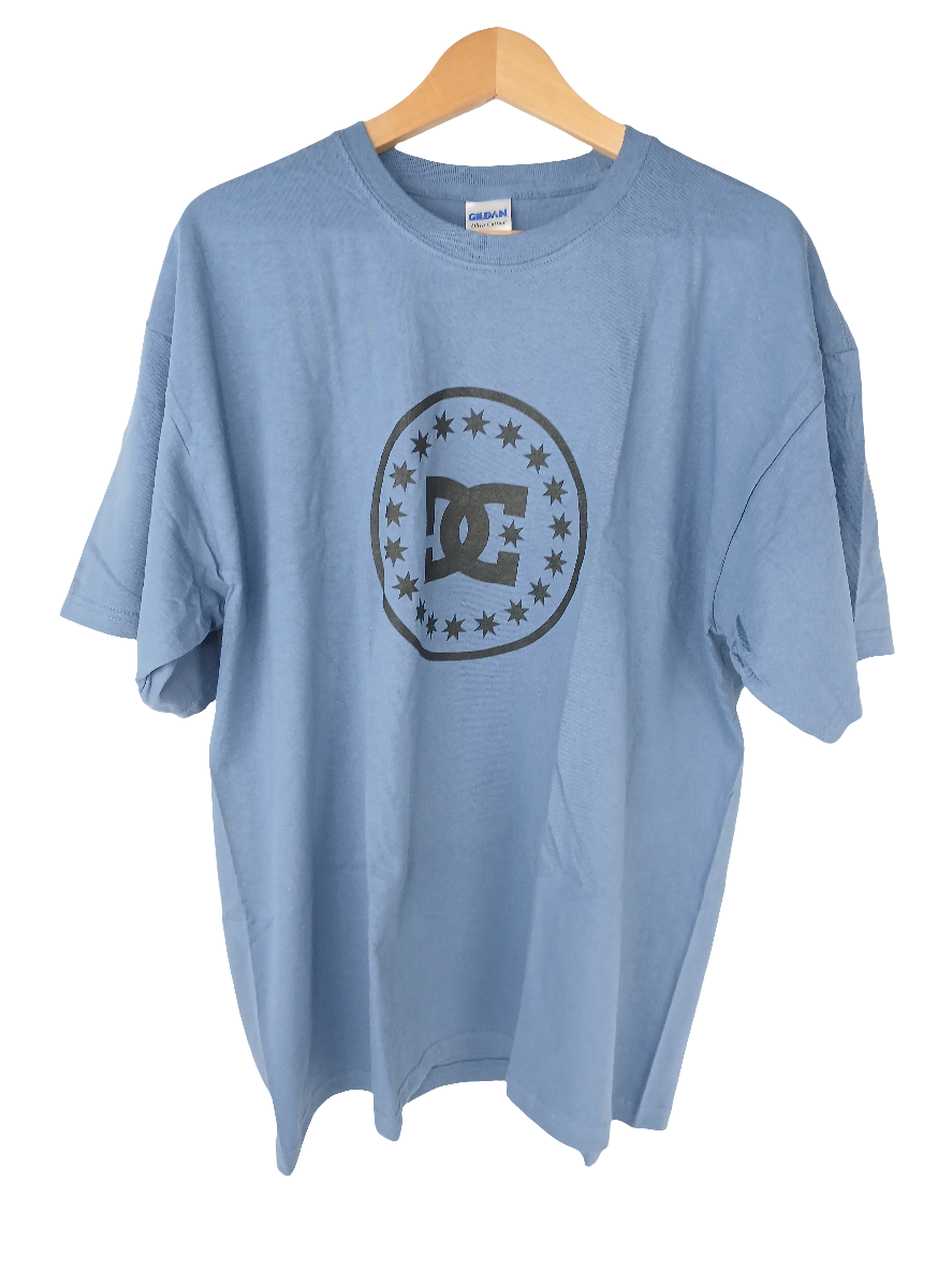 DC Circle Stars Logo Navy Black Size XL S/s Shirt