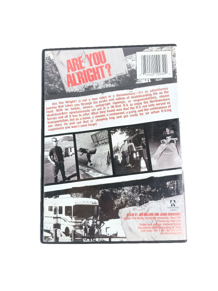 Transworld Skateboard Are You Alright? #15 2003 Sealed DVD Video