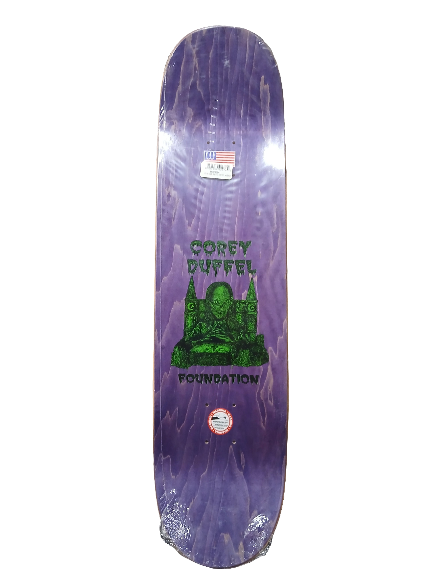 Foundation Corey Duffel Tales From The Foundation Grey/Tan/Green/Red Size 8.1" Vintage NOS Deck