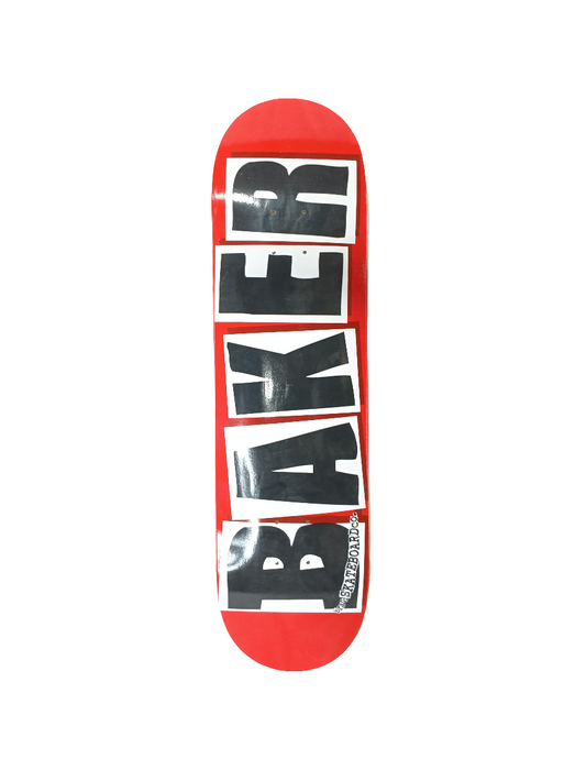 Baker Team Letters Black/Red 8.475" Skateboard Deck No Plastic