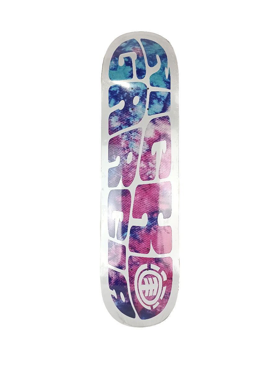 Element Nick Garcia Tye Dye Font White Purple Blue Size 8.25 Vintage NOS Deck