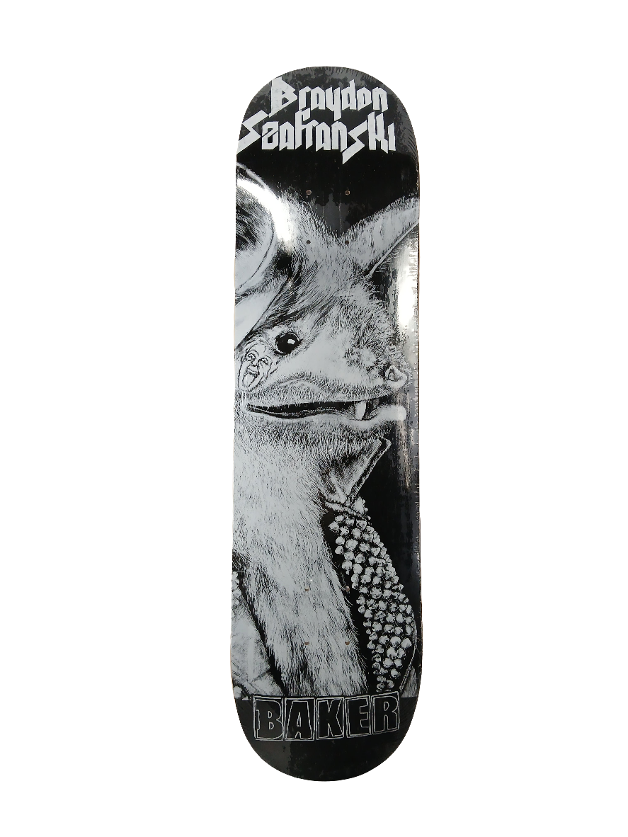 Baker Braydon Szafranski Bat Face Black White Size 8.0" Vintage NOS Deck