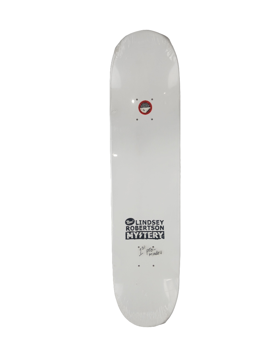 Mystery Lindsey Robertson Ventriloquist First Pro Model Black White Size 7.625" Vintage NOS Deck