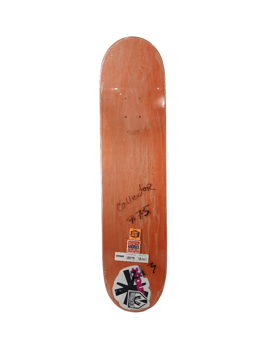 Almost Rodney Mullen Round 3 Bowling Grey Red Multi Size 7.75" Vintage NOS Deck