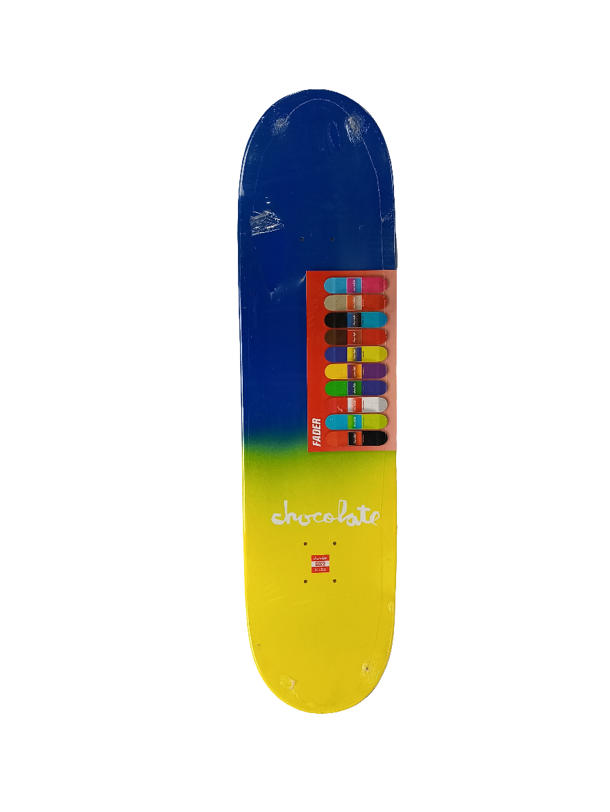 Chocolate Elijah Berle Fader Series Blue White Yellow Size 8.5 X 32.25 G022 Shape Vintage NOS Deck RP