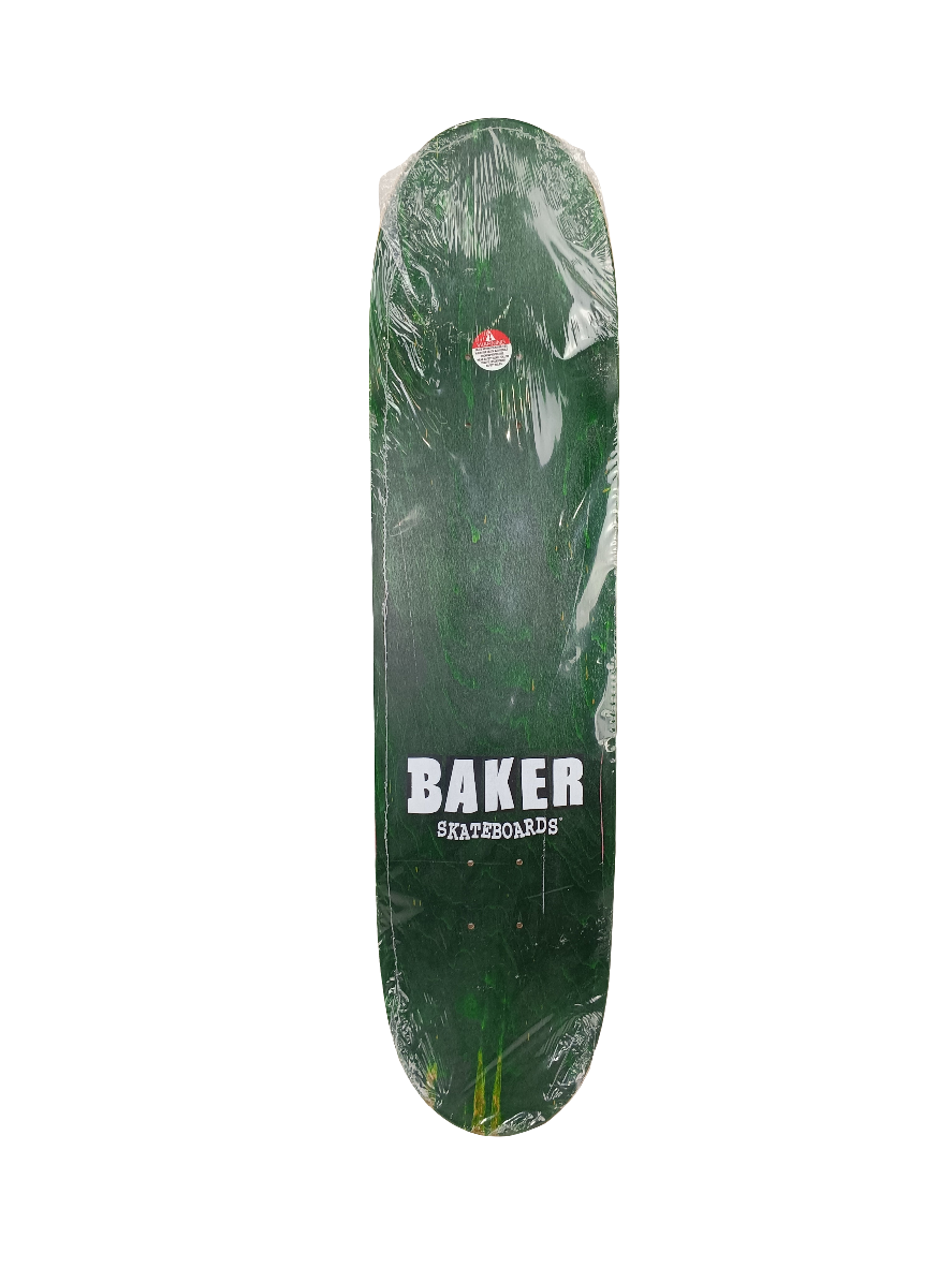 Baker Collage Graphic Black White Red Multi Color Size 8.0" Vintage NOS Deck