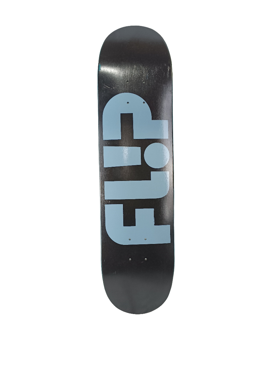 Flip Team Logo Black Gray Size 7.9 Skateboard Deck