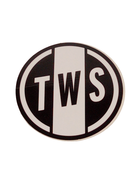 Transworld TWS Black White 3.5" x 3.5" Vintage NOS Sticker