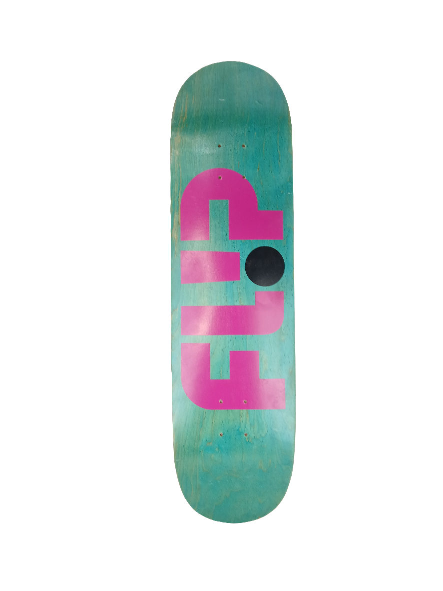 Flip Team Odyssey Turquoise Woodgrain Purple Black Size 8.5" Vintage NOS Deck