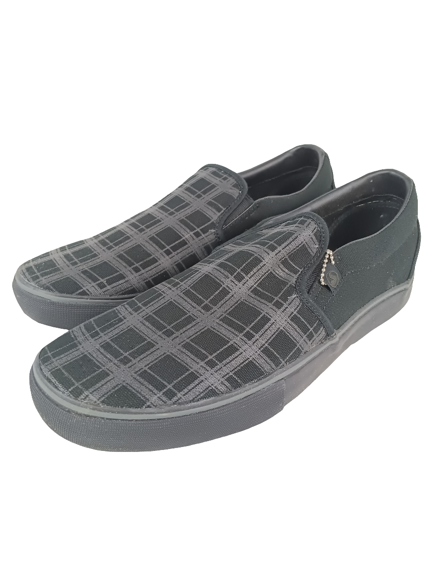 DVS Slauson Black Canvas Plaid Us Mens Size 11.0 Shoes