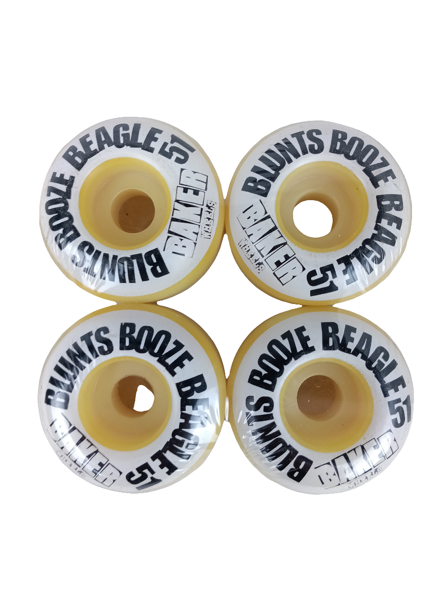 Baker Beagle Blunts Booze Beagle Black White 51mm Vintage NOS Wheels
