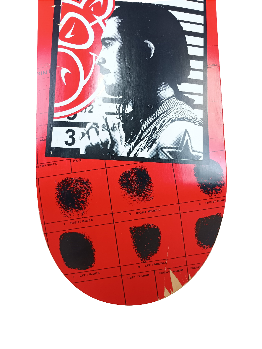 Pig Wood Ragdoll Mugshot Black White Red Size 8.25" Vintage NOS Deck