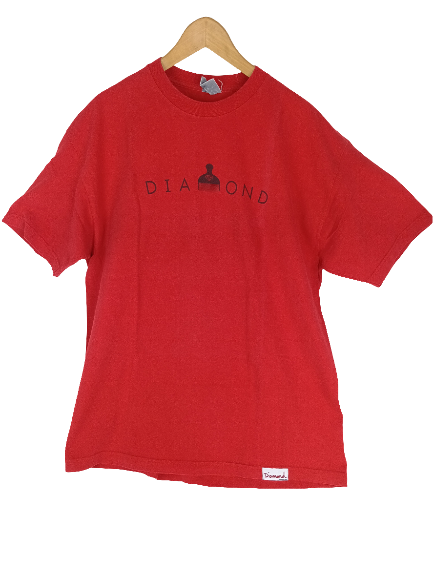 Diamond Afro Pick Red Black Size XL S/s Shirt
