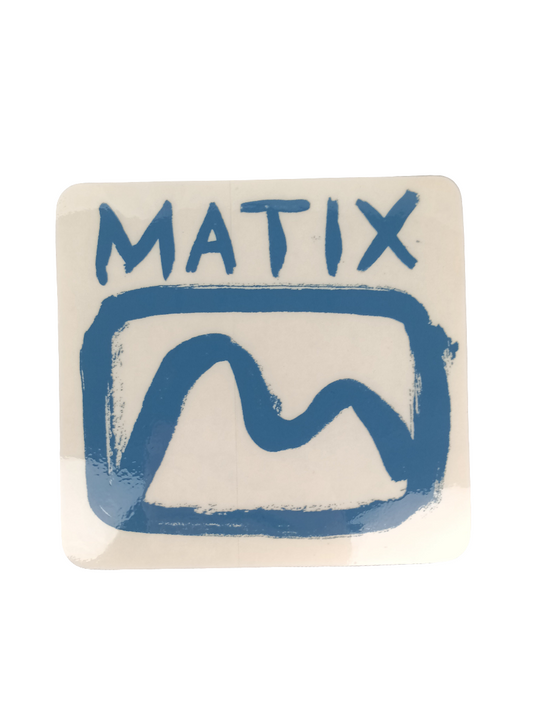 Matix Clear Light Blue Size 5.5" X 5.7" Vintage NOS Sticker