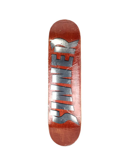 Dance Sinner Orange Woodgrain Foil Silver Black Size 8.125 Vintage NOS Deck