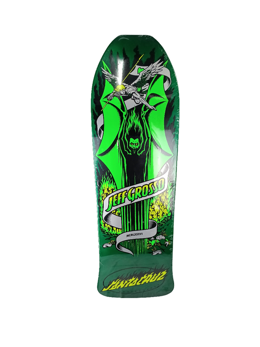 Santa Cruz Jeff Grosso Demon Reissue Green White Yellow Size 9.89" Vintage NOS Reissue Deck