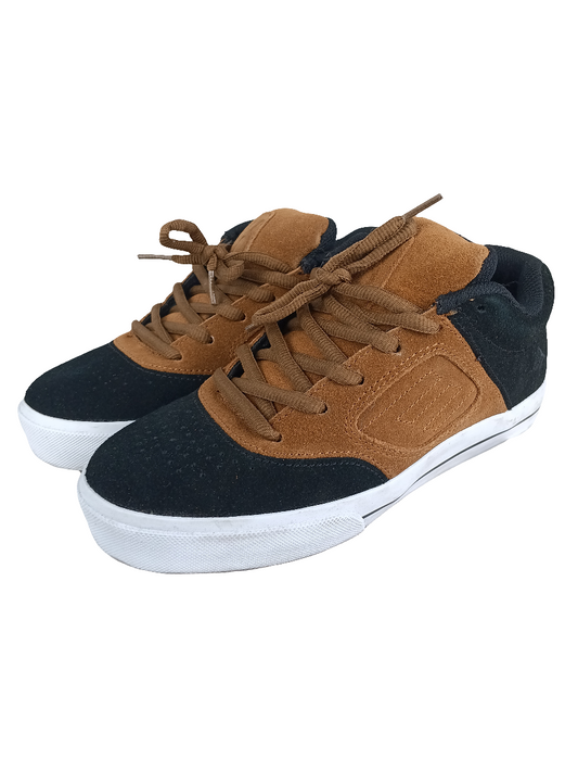 Emerica Andrew Reynolds Classics Black Dark Grey Silver (Brown) US Mens Size 7.5 Shoes