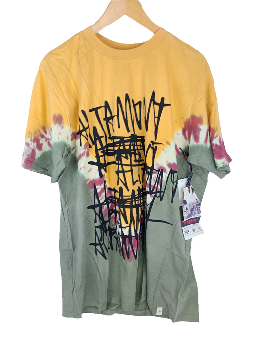 Altamont Wailer 710 Gold Tie Dye Mens S/s Size Large Shirt