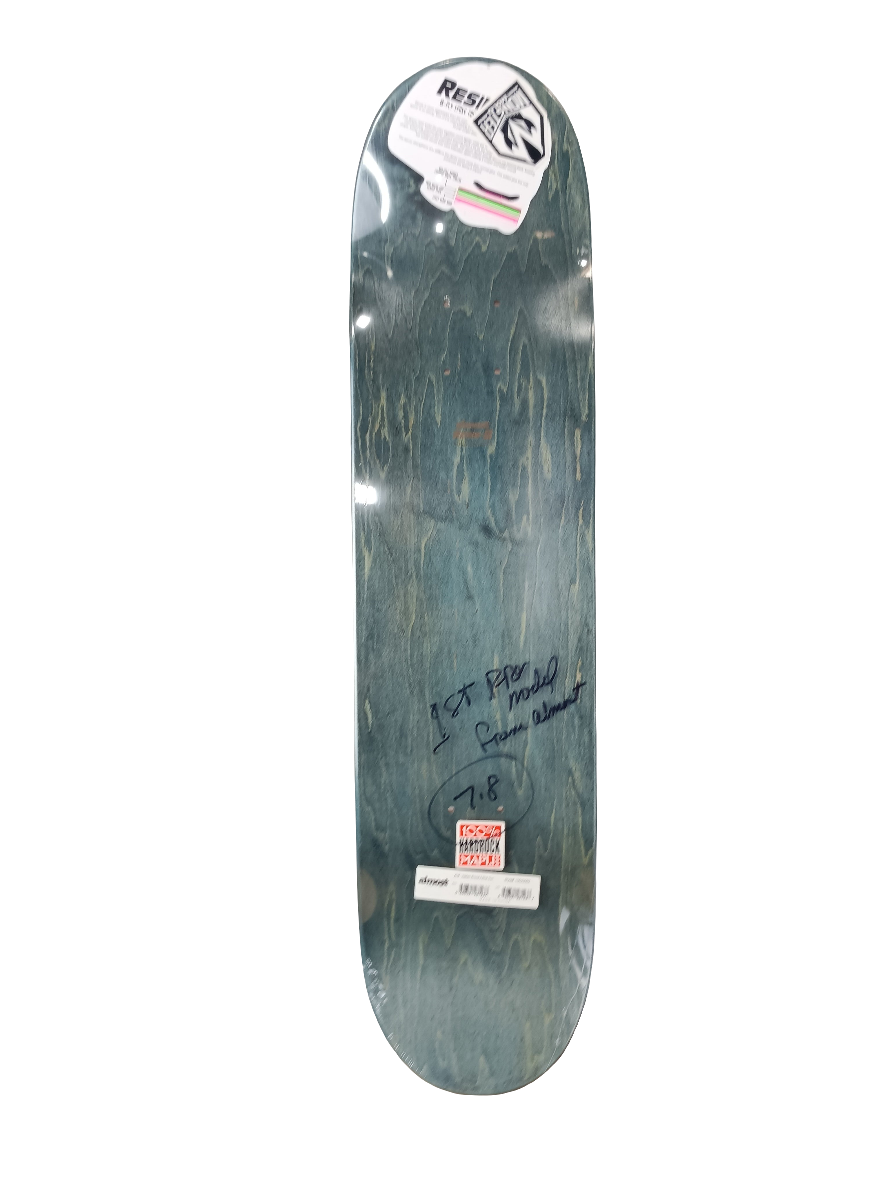 Almost Chris Haslam Debut Pro Model Round Three Sasquatch Hunter Red Yellow Blue Size 7.8" Vintage NOS Deck