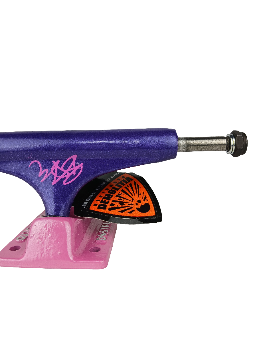 Destructo BAM Signature Purple Pink Trucks Mint Condition Trucks
