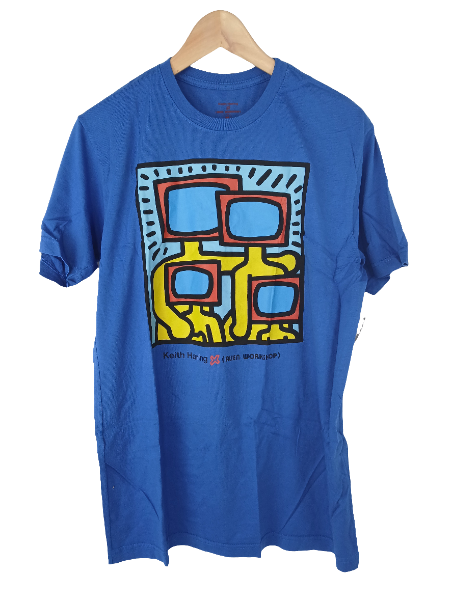 Alien Workshop x Keith Haring TV Family Blue Multi Color Size M S/s Shirt