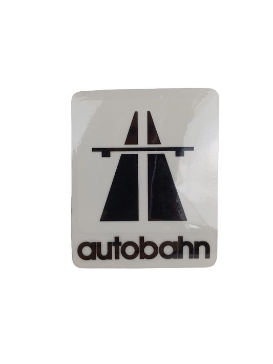 Autobahn Wheel Company Highway Clear Black Size 3.4" X 4" Vintage NOS Sticker