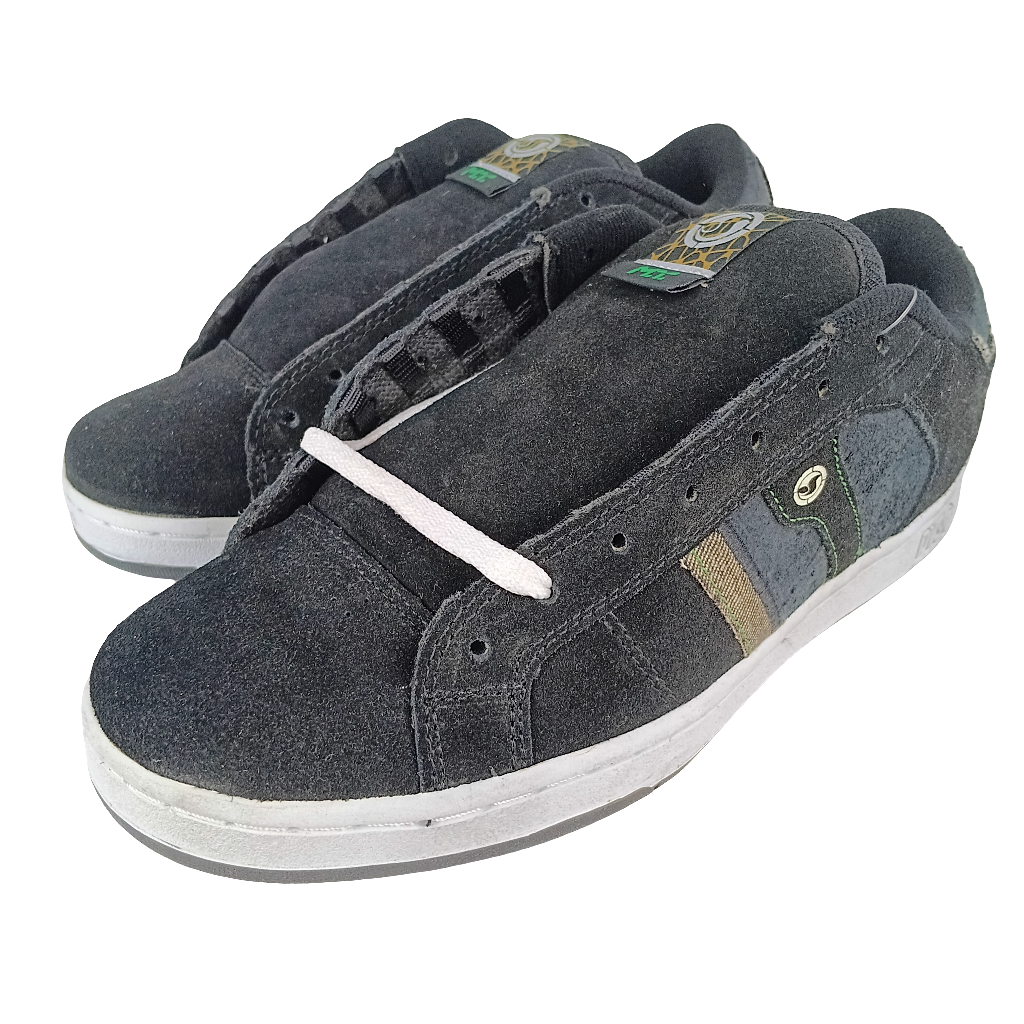 DVS Taylor Black Green Suede US Mens Size 9.0 Shoes